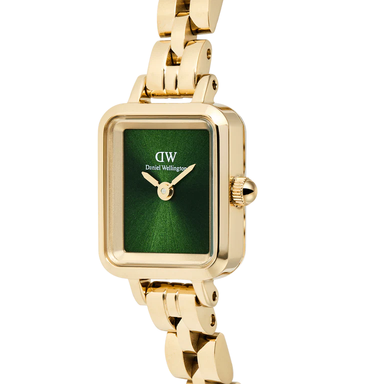 Daniel Wellington Quadro Mini Arch 3-link Emerald Sunray Gold DW00100852