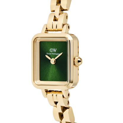 Daniel Wellington Quadro Mini Arch 3-link Emerald Sunray Gold DW00100852