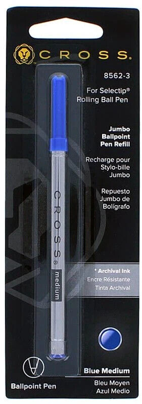 Cross Jumbo Ballpoint Pen Refill – Blue - Medium 8562-3