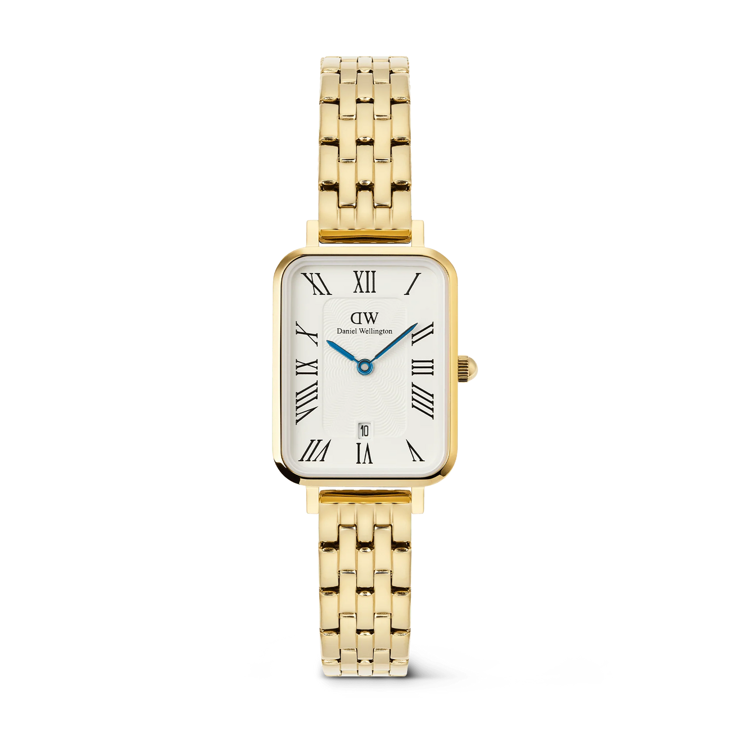 Daniel Wellington Quadro Roman Numerals Date 5-link Gold DW00100861