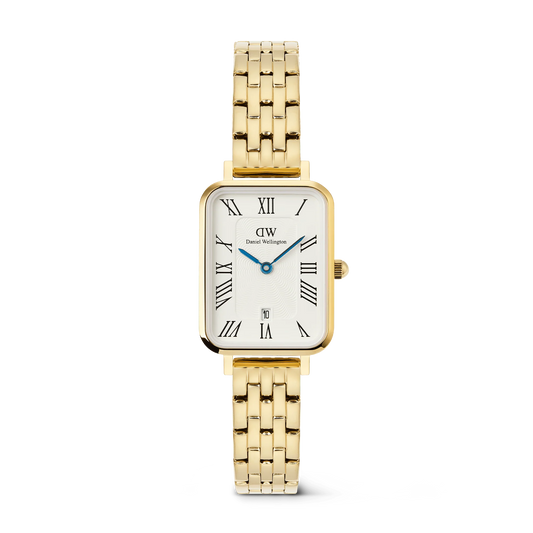 Daniel Wellington Quadro Roman Numerals Date 5-link Gold DW00100861