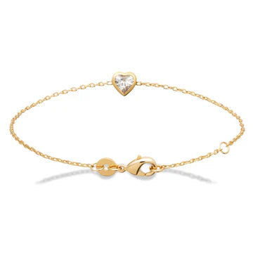 Amèlie 18ct Gold-Plated CZ Heart Bracelet 87128018