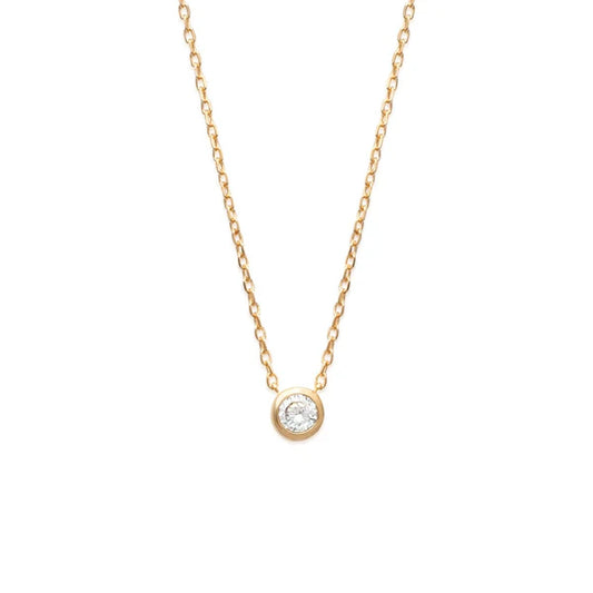 Amèlie 18ct Gold-Plated 5mm CZ Slider Pendant 87157040