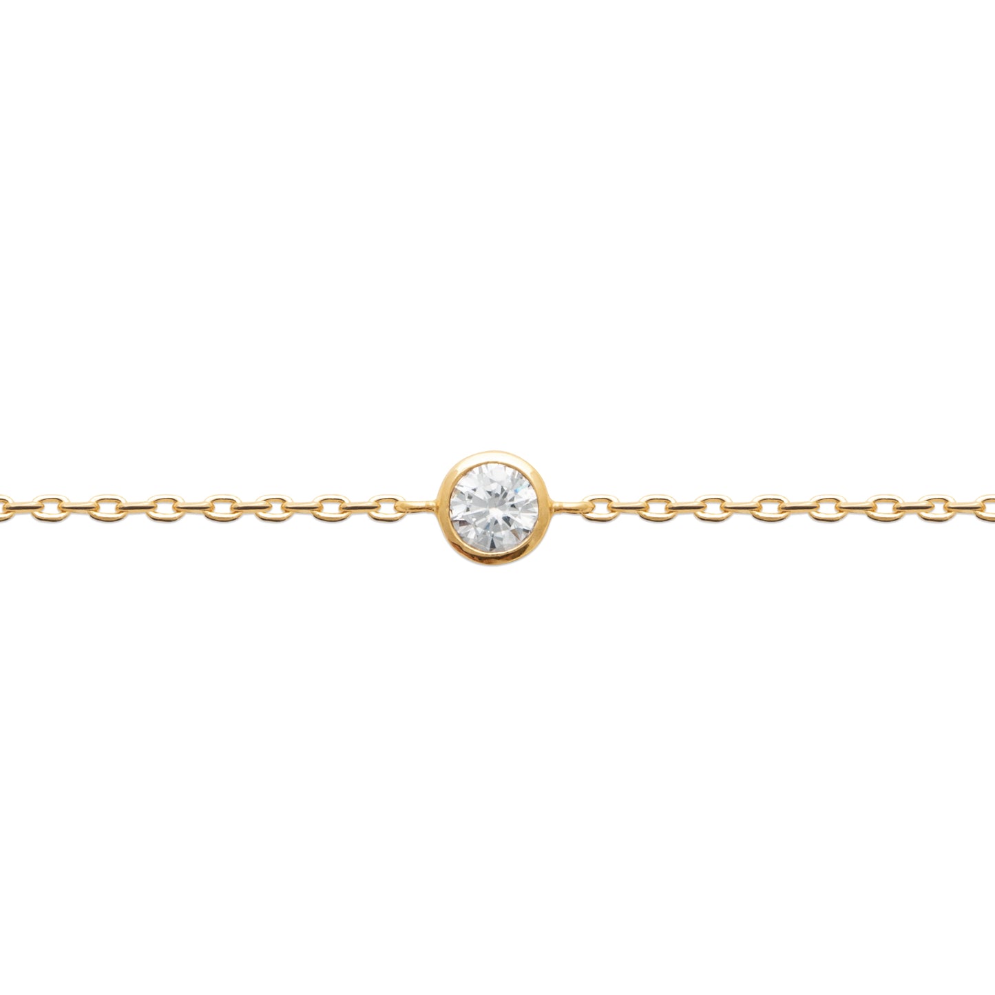 Amèlie 18ct Gold-Plated Dainty 5mm CZ Bracelet 87173918