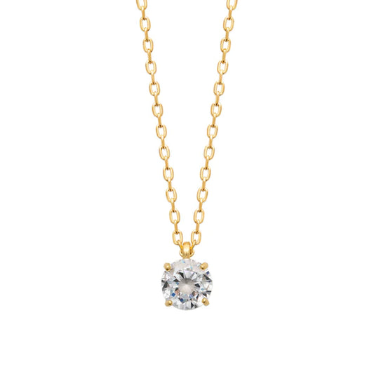 Amèlie 18ct Gold-Plated 6mm CZ Pendant 87317645