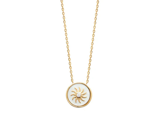 Amèlie 18ct Gold-Plated Sunburst Necklace 87330945