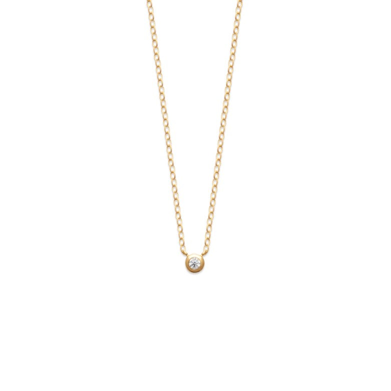 Amèlie 18ct Gold-Plated Tiny CZ Pendant 87354545