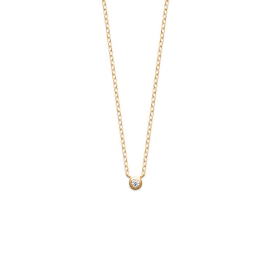 Amèlie 18ct Gold-Plated Tiny CZ Pendant 87354545