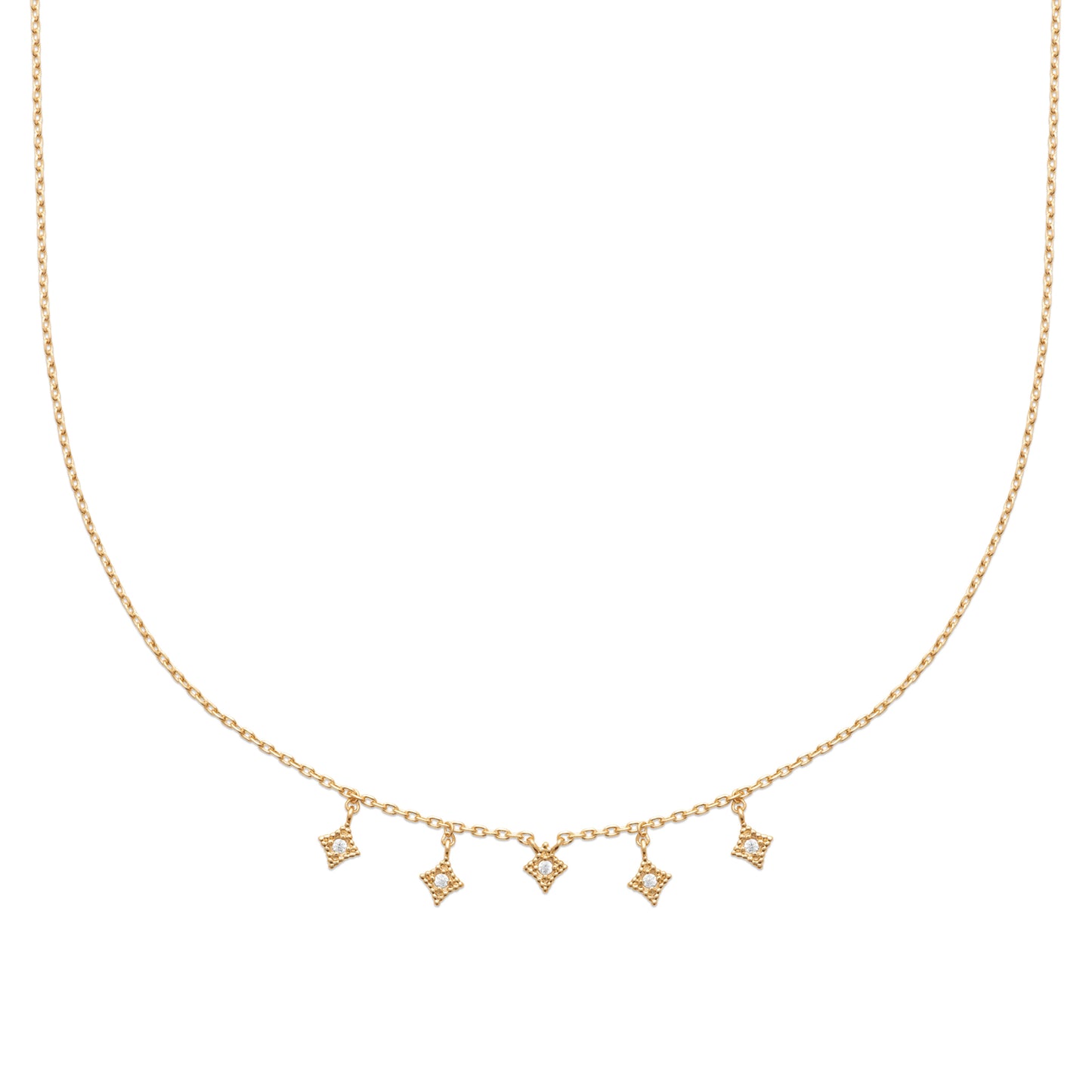 Amèlie 18ct Gold-Plated CZ Droplet Necklace 87385245