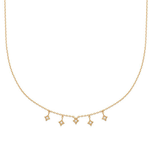 Amèlie 18ct Gold-Plated CZ Droplet Necklace 87385245