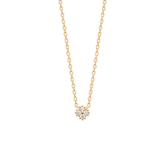 Amèlie 18ct Gold-Plated CZ Slider Necklace 87387045