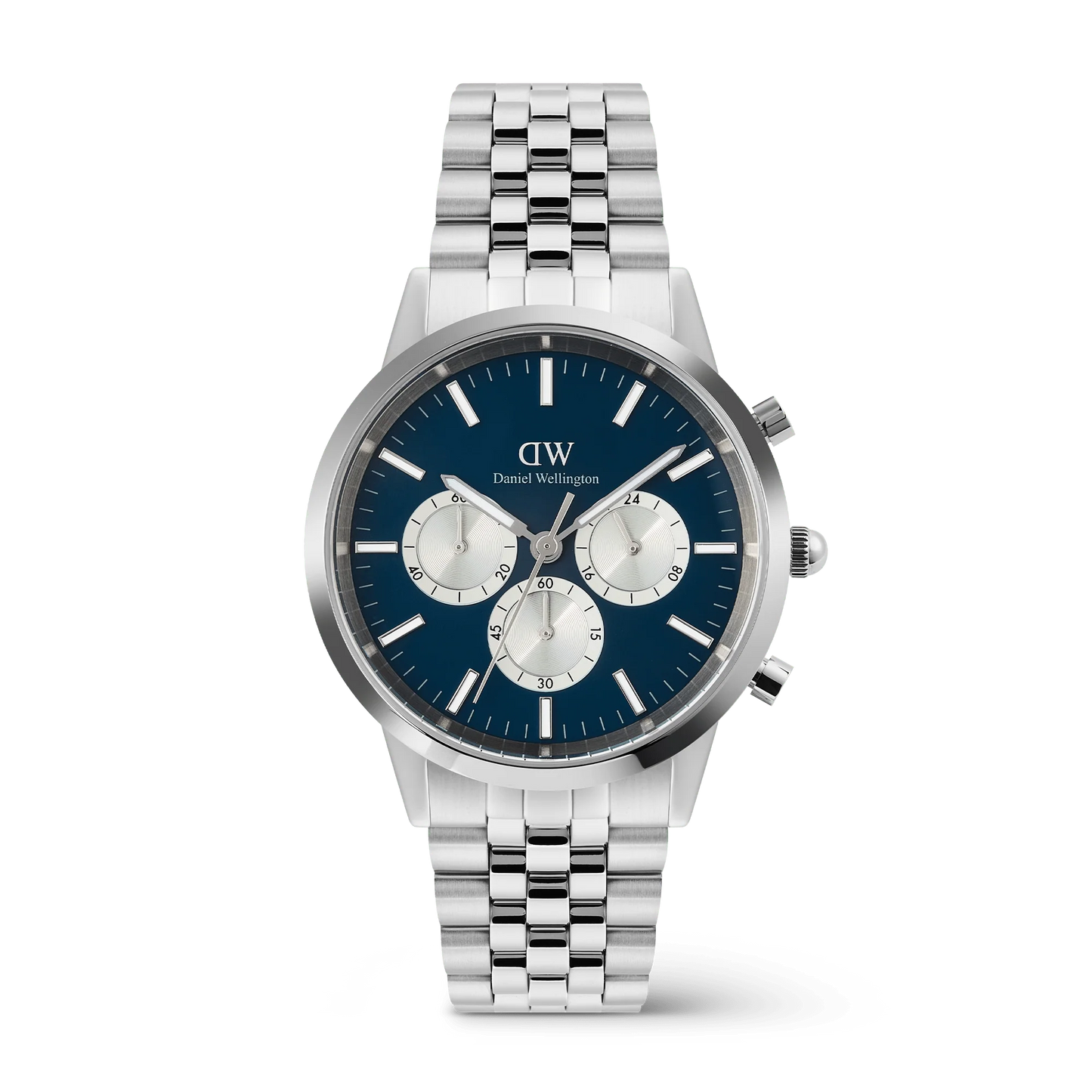 Daniel Wellington Iconic Chronograph Arch 5-Link Arctic Panda Silver DW00100874
