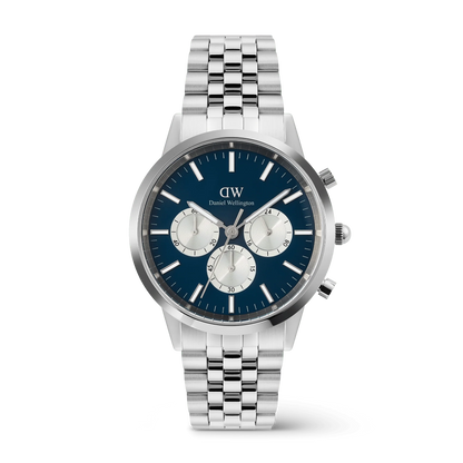 Daniel Wellington Iconic Chronograph Arch 5-Link Arctic Panda Silver DW00100874