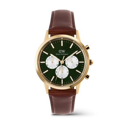 Daniel Wellington Iconic Chronograph St Mawes Emerald Panda Gold DW00100876
