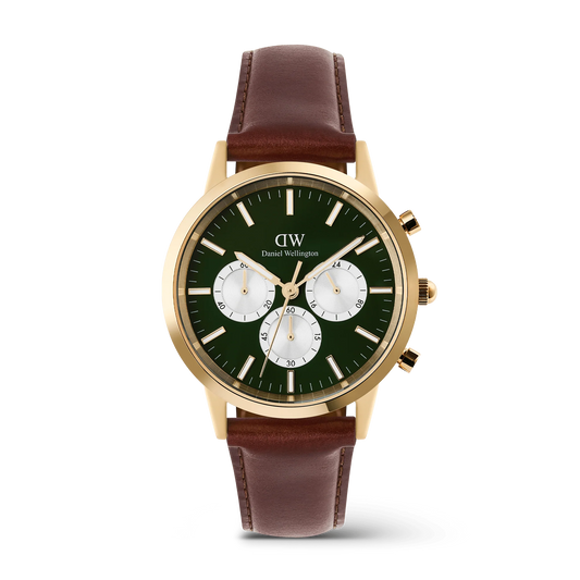 Daniel Wellington Iconic Chronograph St Mawes Emerald Panda Gold DW00100876
