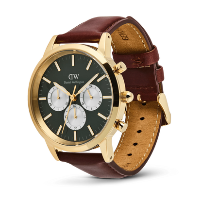 Daniel Wellington Iconic Chronograph St Mawes Emerald Panda Gold DW00100876
