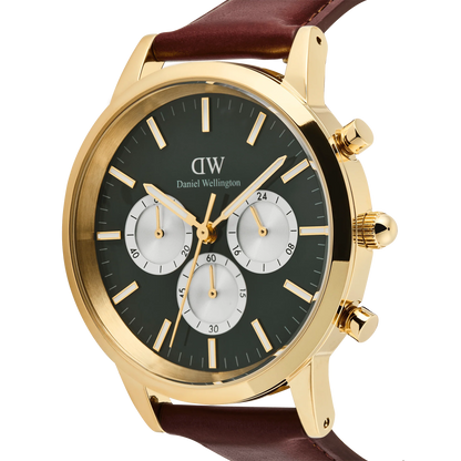 Daniel Wellington Iconic Chronograph St Mawes Emerald Panda Gold DW00100876