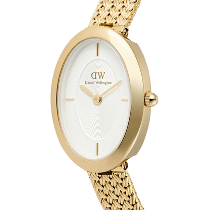Daniel Wellington Juliette Braided Mesh White Sunray Gold DW00100882
