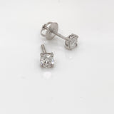 18ct White Gold Diamond 0.50ct Solitaire Stud Earrings DE119
