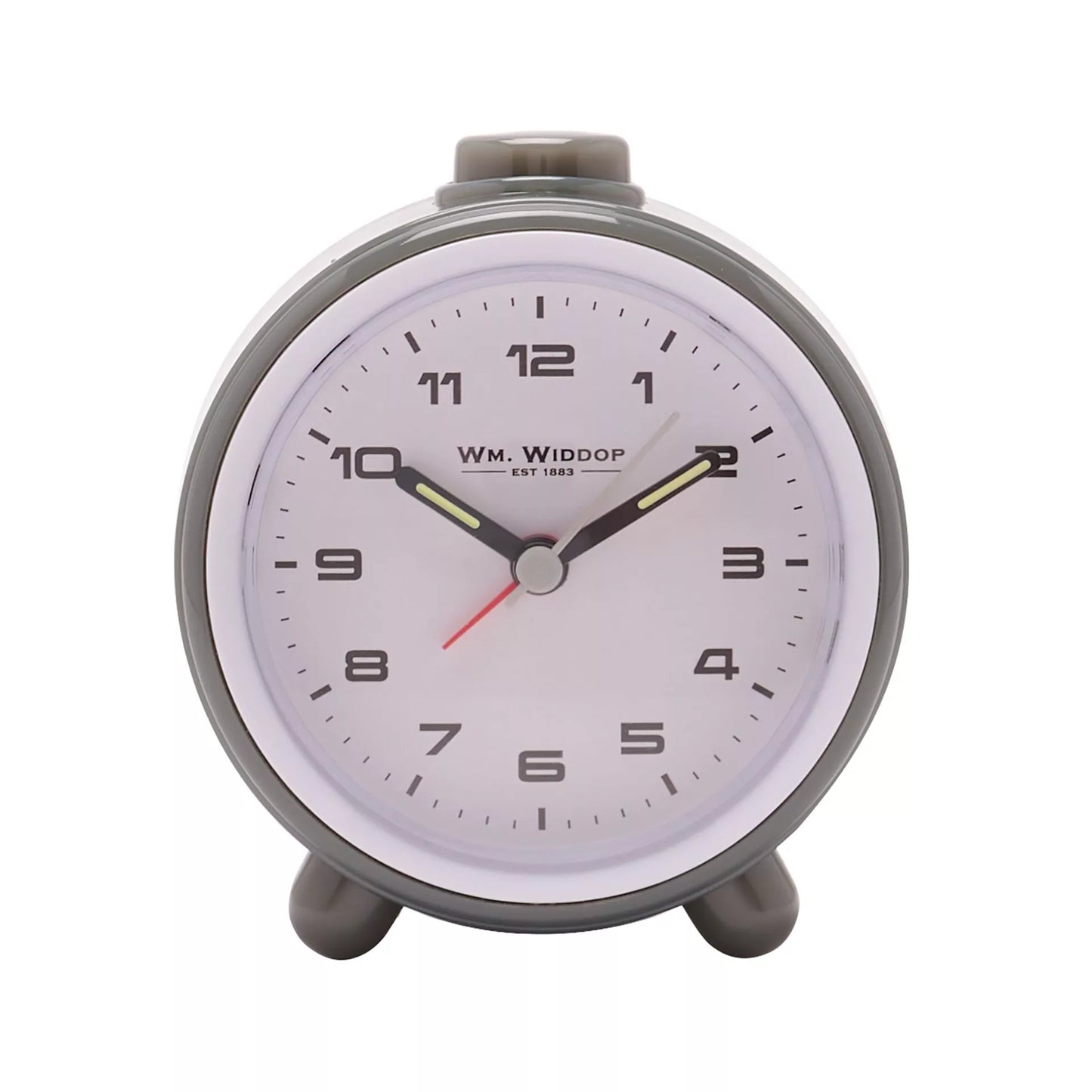 Widdop Grey & White Quartz Bedside Alarm Clock 9511G