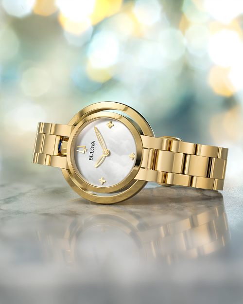 BULOVA LADIES RUBAIYAT GOLD WATCH 97L181