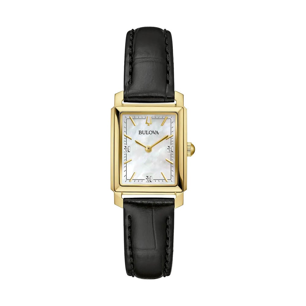 BULOVA LADIES SUTTON GOLD MOTHER-OF-PEARL WATCH 97P166