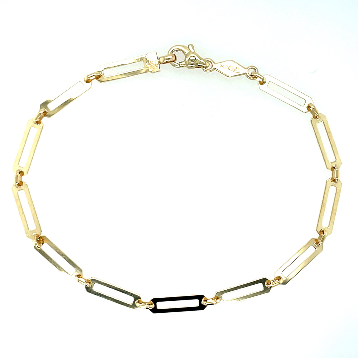 9ct Gold Rectangular Link Bracelet GB499