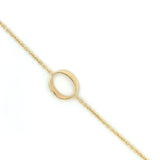 9ct Gold Oval Necklace & Bracelet Set GN181