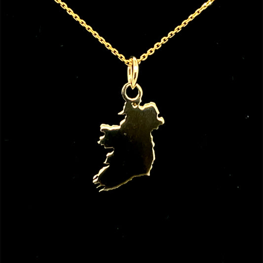 9ct Gold Island of Ireland Pendant GP812