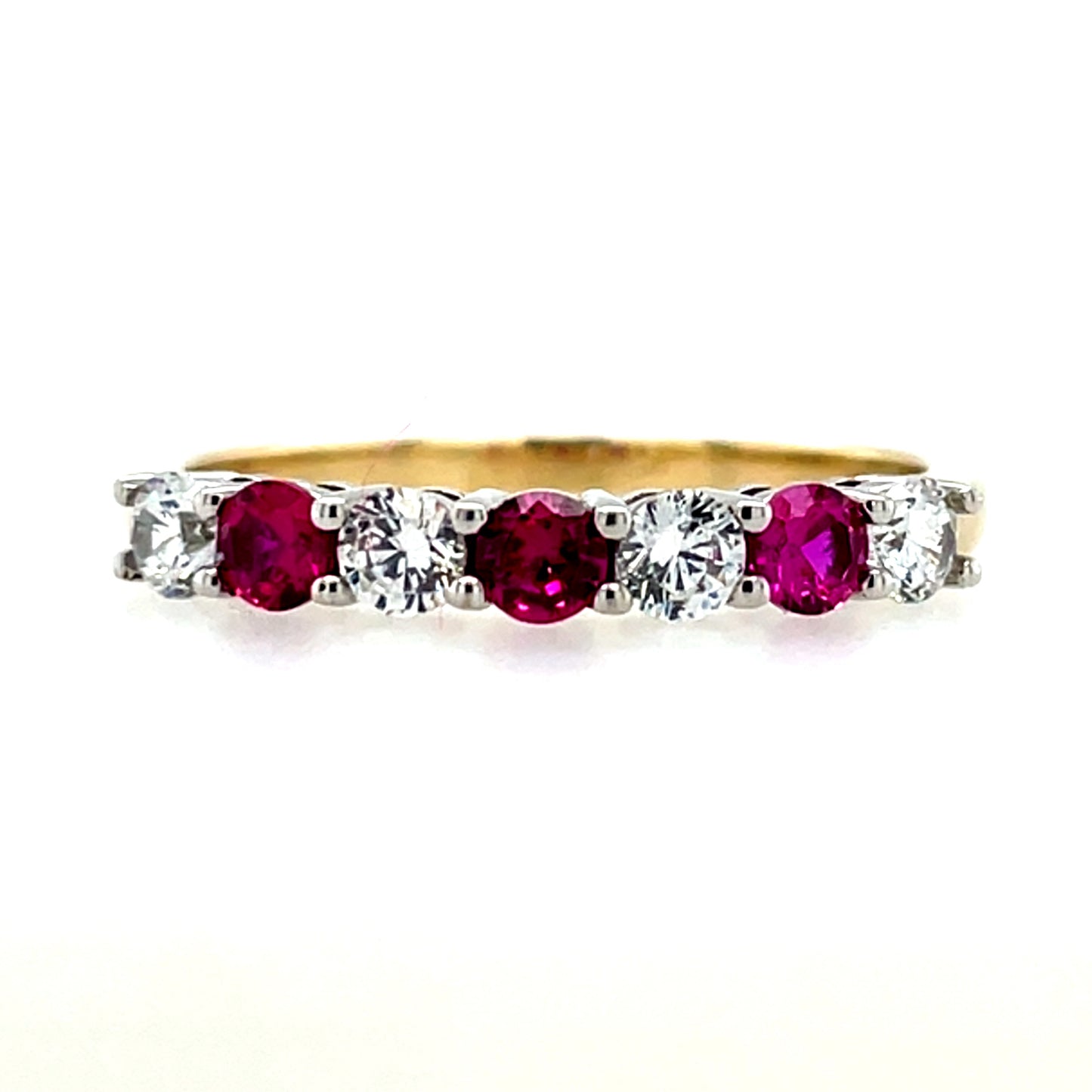 9ct Gold Ruby & CZ Eternity Ring GRR062
