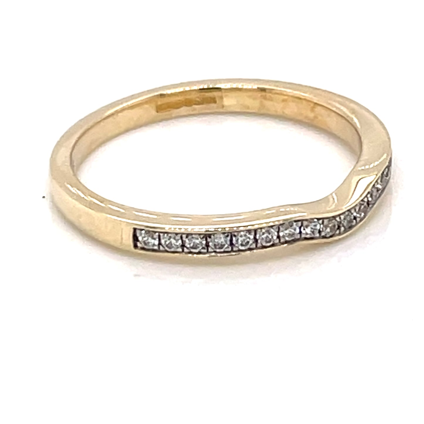 9ct Gold CZ Fitted Wedding/Eternity Ring GRA117