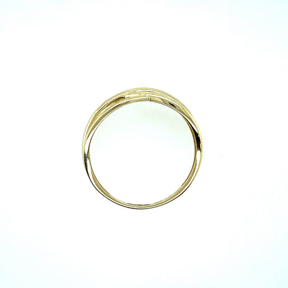 9ct Gold Criss Cross Ring GR537
