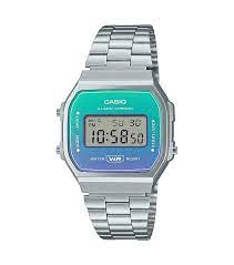 Casio Vintage Silver Digital Watch A168WER-2AEF