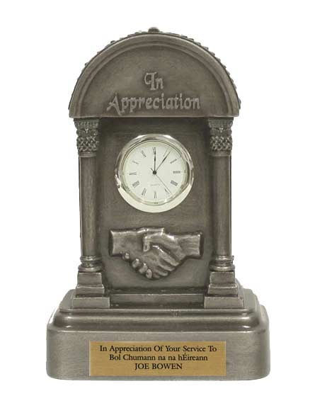 Bronze Hands In Appreciation Clock Small AP3