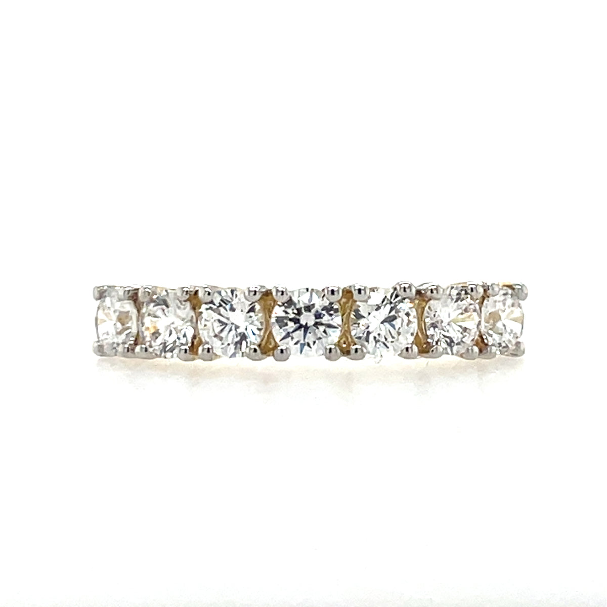 9ct Gold CZ 7-stone Eternity Ring GRA136