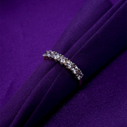 9ct Gold CZ 7-stone Eternity Ring GRA136