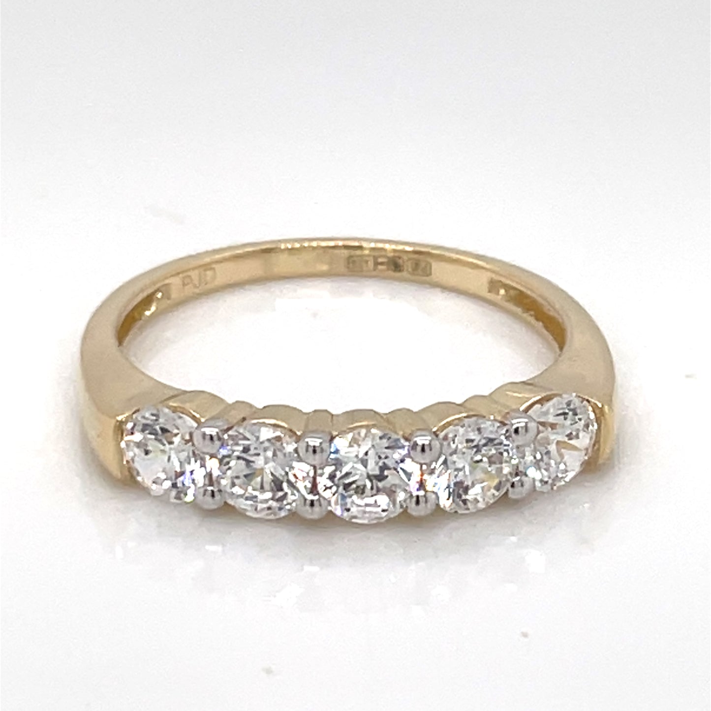 9ct Gold CZ 5-stone Eternity Ring GRA120