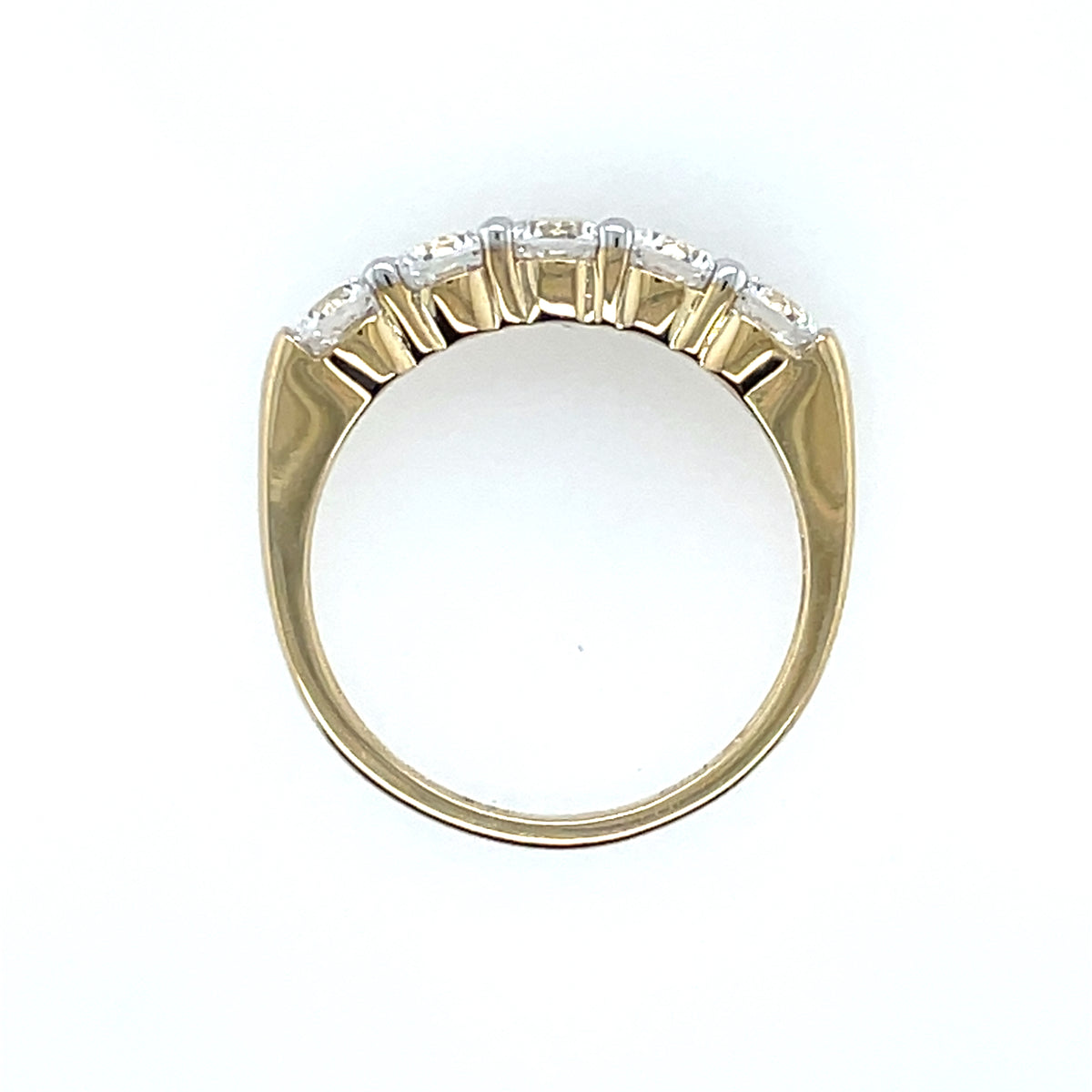 9ct Gold CZ 5-stone Eternity Ring GRA135