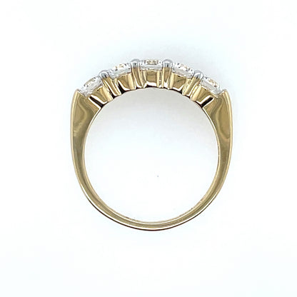 9ct Gold CZ 5-stone Eternity Ring GRA135