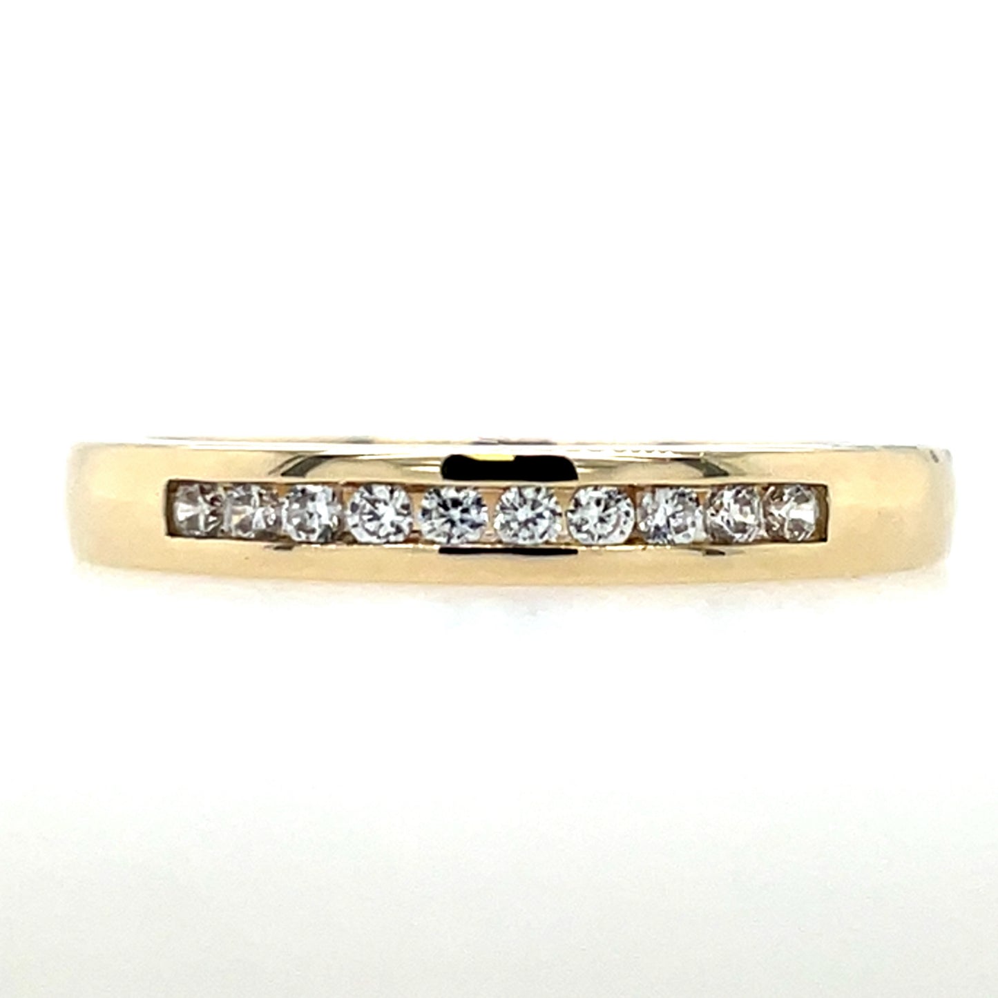 9ct Gold 3mm CZ Channel-set Eternity Ring GRA106
