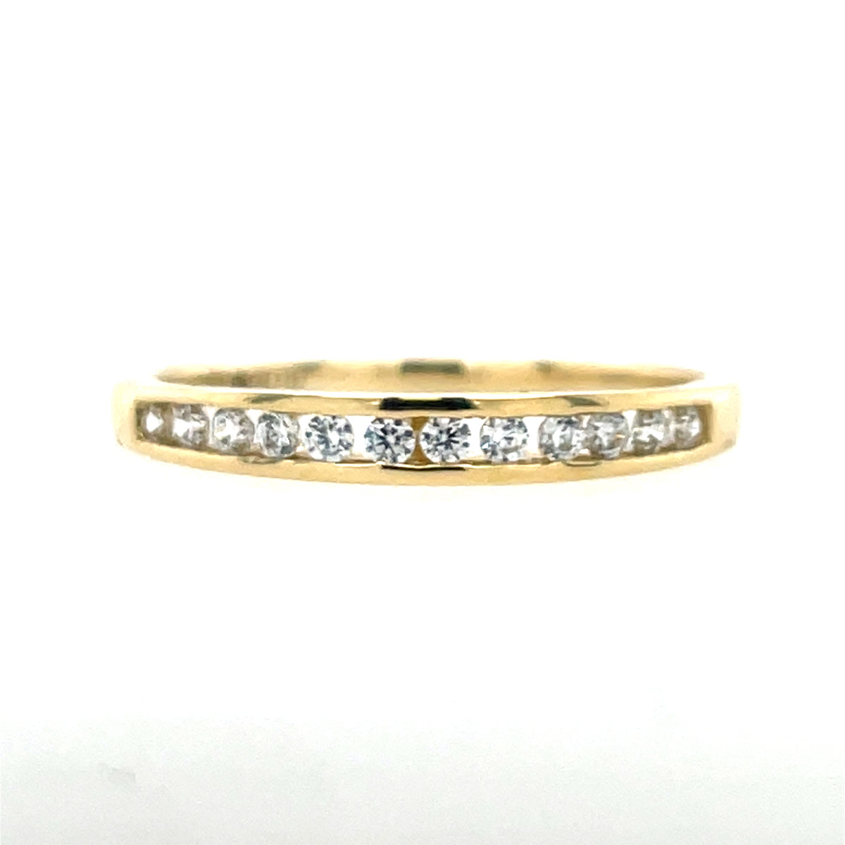 9ct Gold CZ Channel-set Eternity Ring GRA134