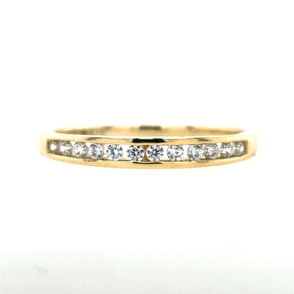9ct Gold CZ Channel-set Eternity Ring GRA134