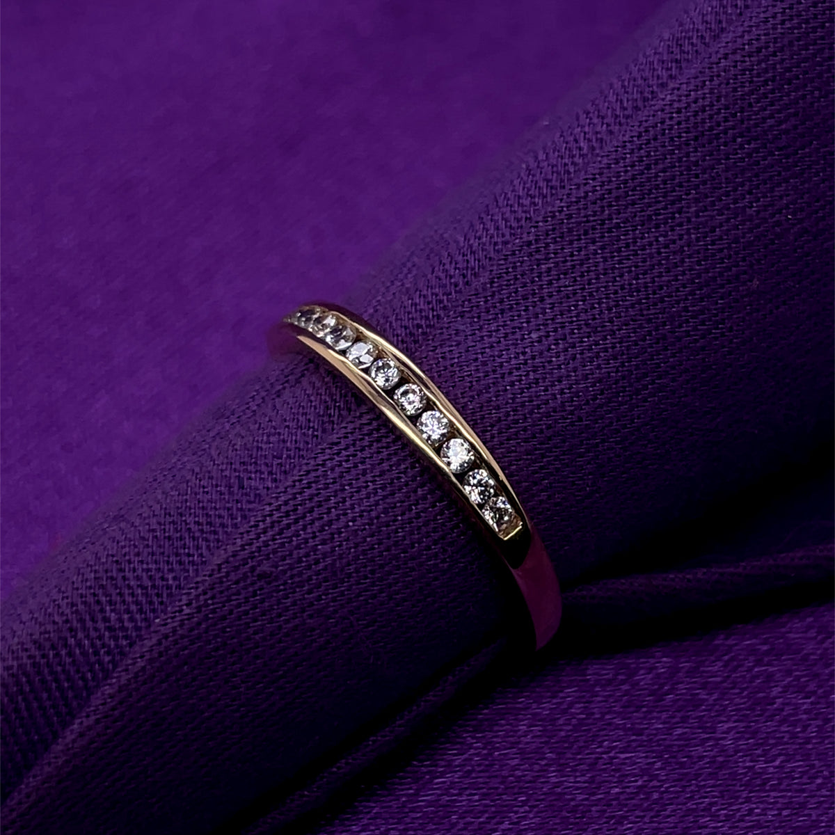 9ct Gold CZ Channel-set Eternity Ring GRA134