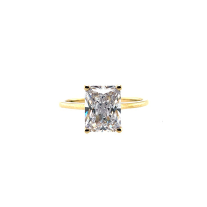 9ct Gold CZ Rectangular Ring GRZ374