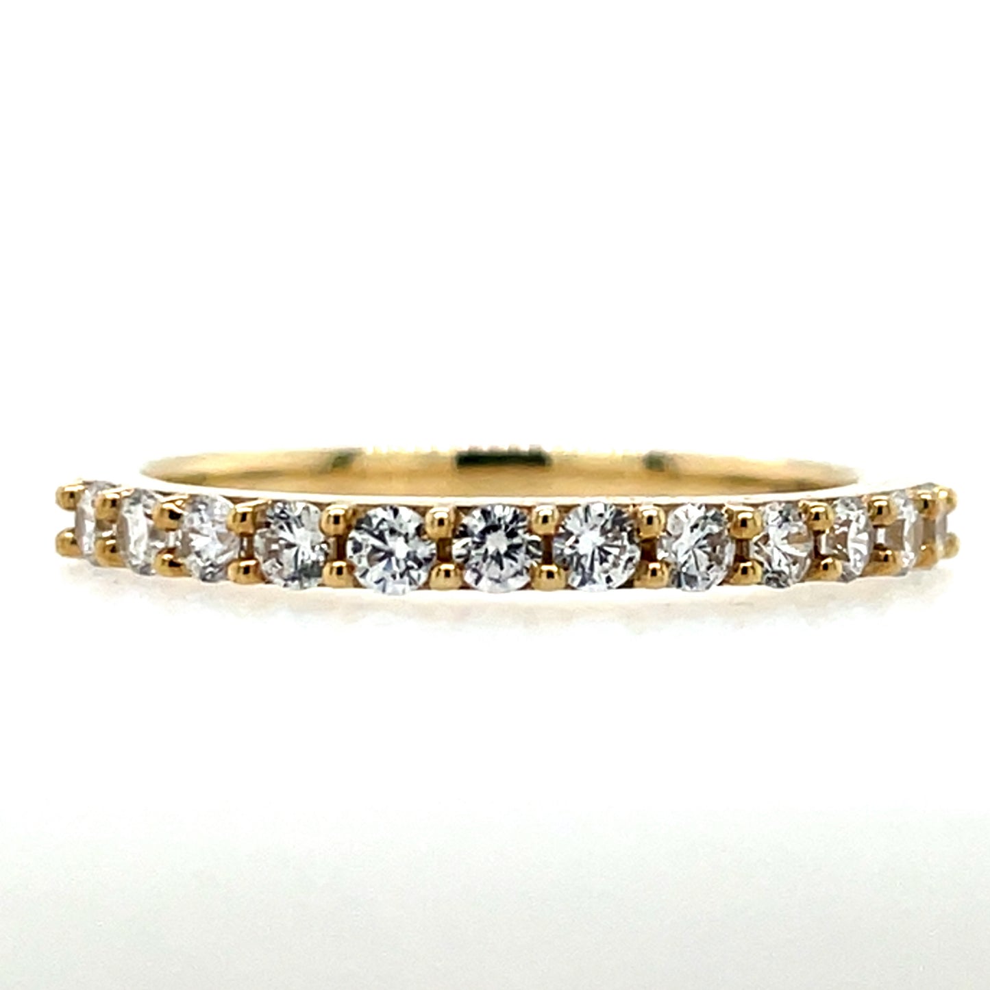 9ct Gold 2mm CZ Claw Set Eternity Ring GRA109
