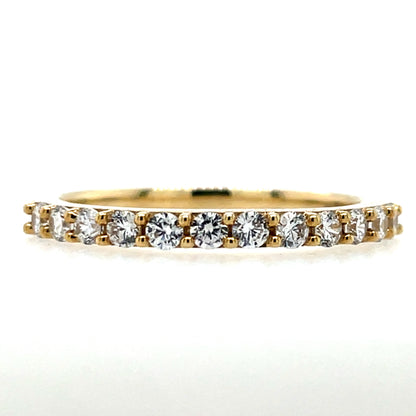 9ct Gold 2mm CZ Claw Set Eternity Ring GRA109
