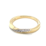 9ct Gold CZ Twisted Eternity Ring GRZ311
