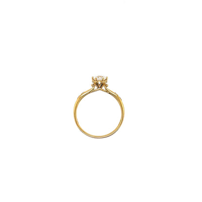 9ct Gold CZ Solitaire Ring GRZ351