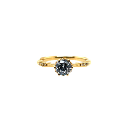 9ct Gold CZ Solitaire Ring GRZ351