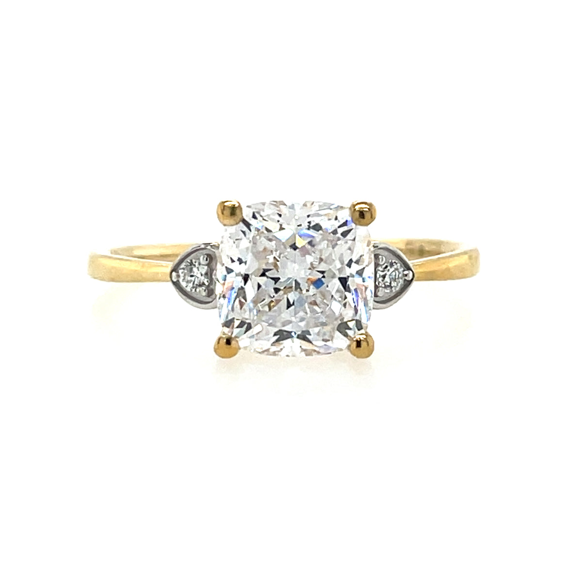 9ct Gold Cushion CZ Ring GRZ403